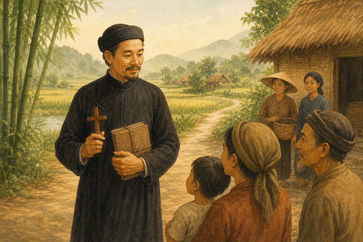 Saint Andrew Dung-Lac, a Vietnamese priest who lived simply and remained steadfast during persecution.
